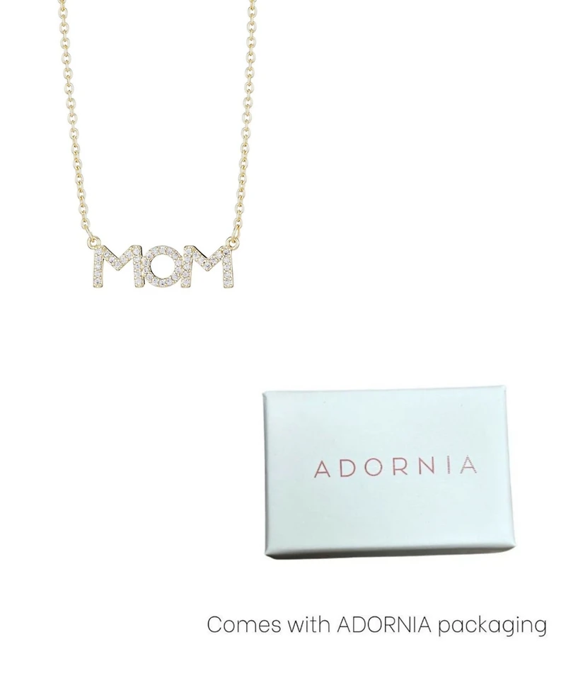 Adornia Gold Cubic Zirconia Mom Necklace
