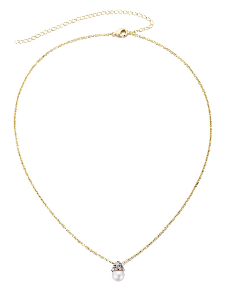 Adornia Gold Freshwater Pearl Hanging Necklace