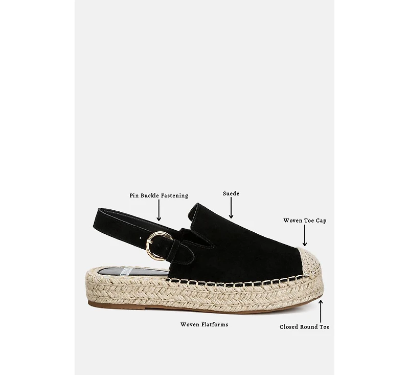 Affie Genuine Suede Slingback Strap Espadrilles Women