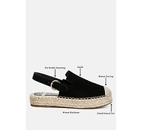 Affie Genuine Suede Slingback Strap Espadrilles Women