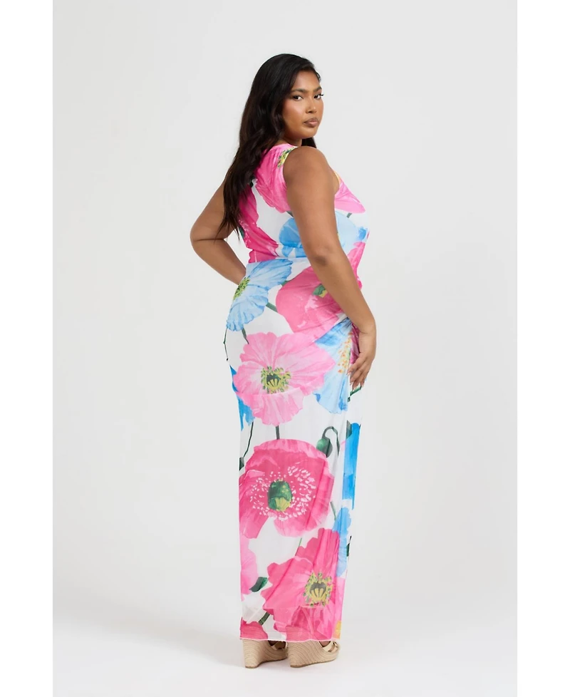 Fashion-szn Curve Women's Mesh Maxi Dress