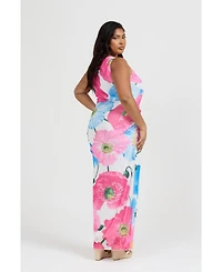 Fashion-szn Curve Women's Mesh Maxi Dress
