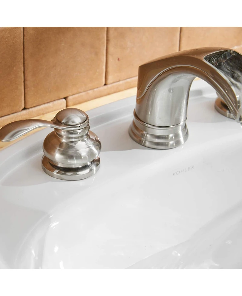 Greenspring 8 in. Waterfall Widespread 2-Handle Bathroom Faucet In Brushed Nickel