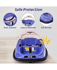 12V Kids Bumper Car Ride on Toy with Remote Control and 360 Degree Spin Rotation