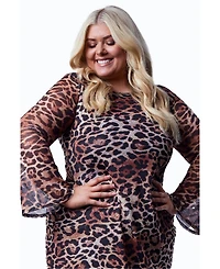 Fashion-szn Plus Leopard Print Mini Dress
