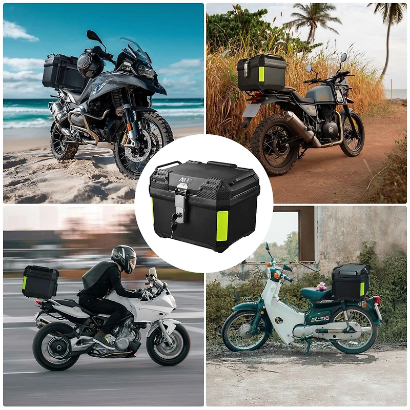 Yescom Ahr 36L Universal Motorcycle Tour Tail Box Scooter Trunk Storage Security Lock
