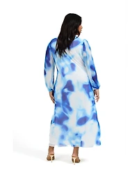 Fashion-szn Curve Plus Mix Print Maxi Dress