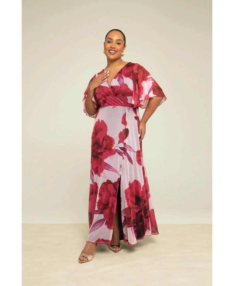 Fashion-szn Curve Plus Bold Floral Maxi Dress