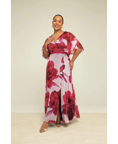 Fashion-szn Curve Plus Bold Floral Maxi Dress