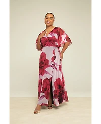 Fashion-szn Curve Plus Bold Floral Maxi Dress