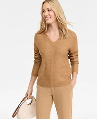 I.n.c. International Concepts Women's Roving Sequin V-Neck Sweater, Macy's Exclusive