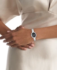Calvin Klein Women's Twisted Bezel Silver Tone Stainless Steel Bracelet Watch, 24mm