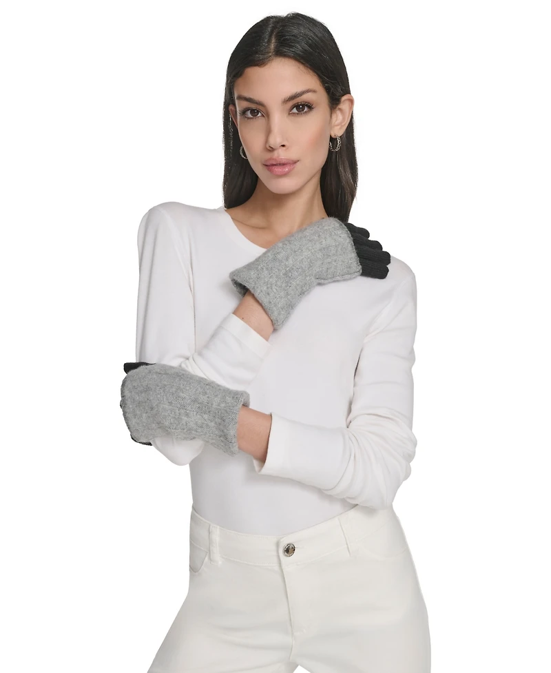 Calvin Klein Patchwork Knit Gloves