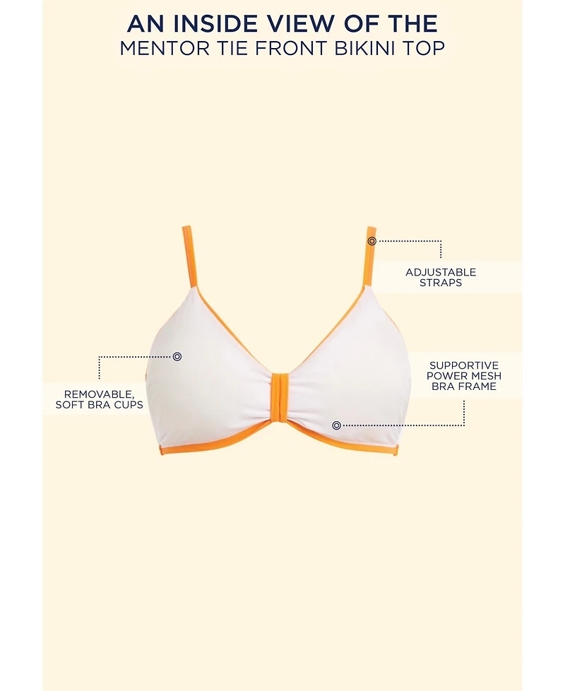 Swimsuits for All Women's Mentor Tie Front Bikini Top