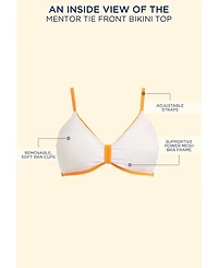 Swimsuits for All Women's Mentor Tie Front Bikini Top