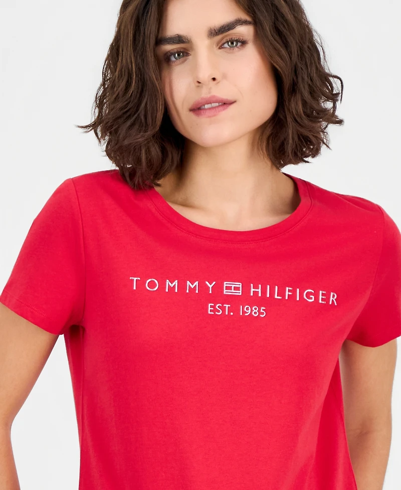 Tommy Hilfiger Women's Cotton Logo Crewneck T-Shirt