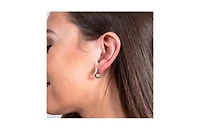 Lucy Quartermaine Petal Hoops Small in Gold Vermeil