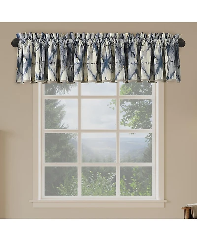 No. 918 Keenan Geometric Watercolor Room Darkening Rod Pocket Curtain Valance