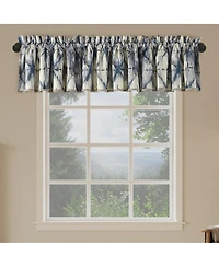 No. 918 Keenan Geometric Watercolor Room Darkening Rod Pocket Curtain Valance