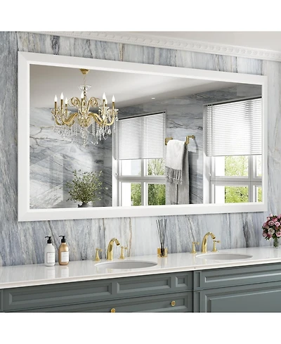 Amorho Bathroom Mirror, 72" x 36" Inch Thick Metal Framed Wall Mirrors for Over Sink, Bedroom, Living Room, Entryway, Rectangle Wall-Mounted