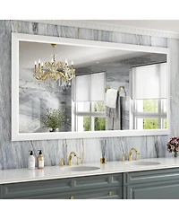 Amorho Bathroom Mirror, 72" x 36" Inch Thick Metal Framed Wall Mirrors for Over Sink, Bedroom, Living Room, Entryway, Rectangle Wall-Mounted
