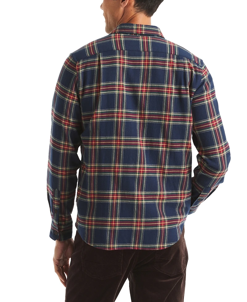 Nautica Men's Long Sleeve Stretch Flannel Plaid Shirt