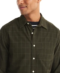 Nautica Men's Long Sleeve Corduroy Plaid Dobby Shirt
