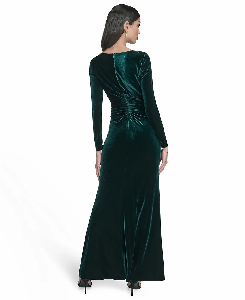 Eliza J Women's Side Ruched Sleeve Gown