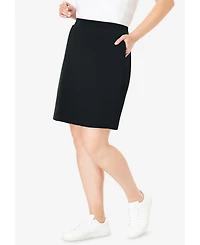 Woman Within Plus Stretch Cotton Skort