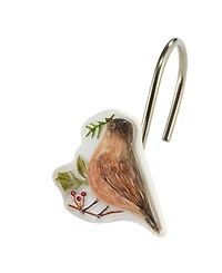 Avanti Holiday Cheer Resin Shower Hooks, Set of 12