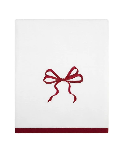 Avanti Christmas Bows Cotton Bath Towel Set, 52" x 27"
