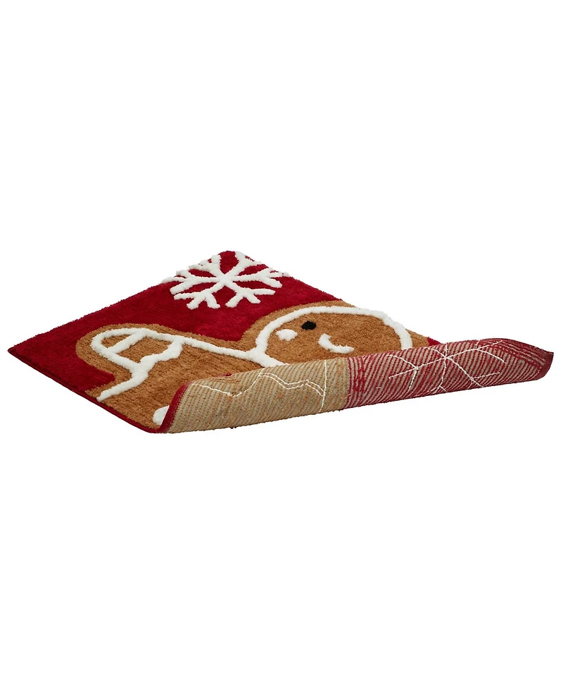 Avanti Gingerbread Man Polyester Bath Rug, 30" x 20"