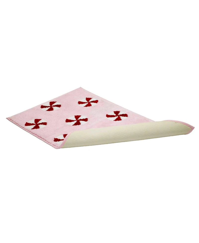 Avanti Peppermint Candy Polyester Bath Rug, 20" x 32"