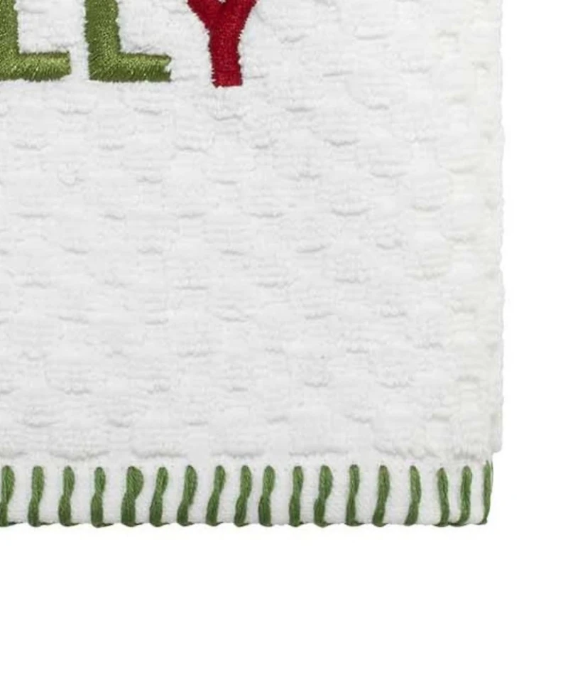 Avanti Holly Jolly Cotton 2-Pc. Hand Towel Set, 28" x 16