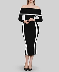 Dylan Ryan Women's Off The Shoulder Sweater Dress
