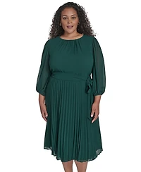 Jessica Howard Plus Ballon Sleeve Midi Dress