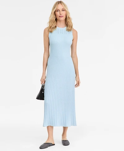 I.n.c. International Concepts Women's Sleeveless Metallic Sweater Dress, Macy's Exclusive