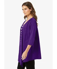 Woman Within Women's 7-Day Layered 2-In-1 Tunic