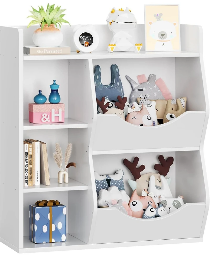 gaomon Toy Storage Shelf, Bookshelf for Storing Books and Toys, Suitable for Both Boys and Girls, Multi-Tier Bookshelf Suitable for Game Rooms and Chi