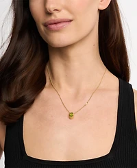 Michael Kors Gold-Tone Oval Stone Pendant Necklace