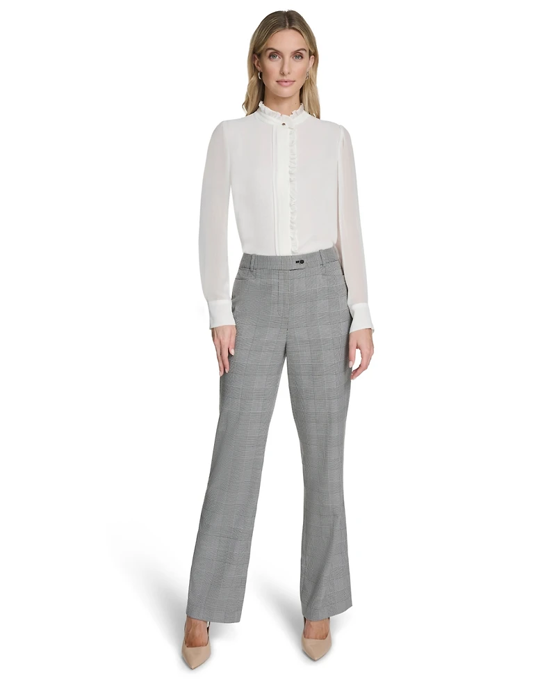 Calvin Klein Women's Houndstooth Mid-Rise Pants