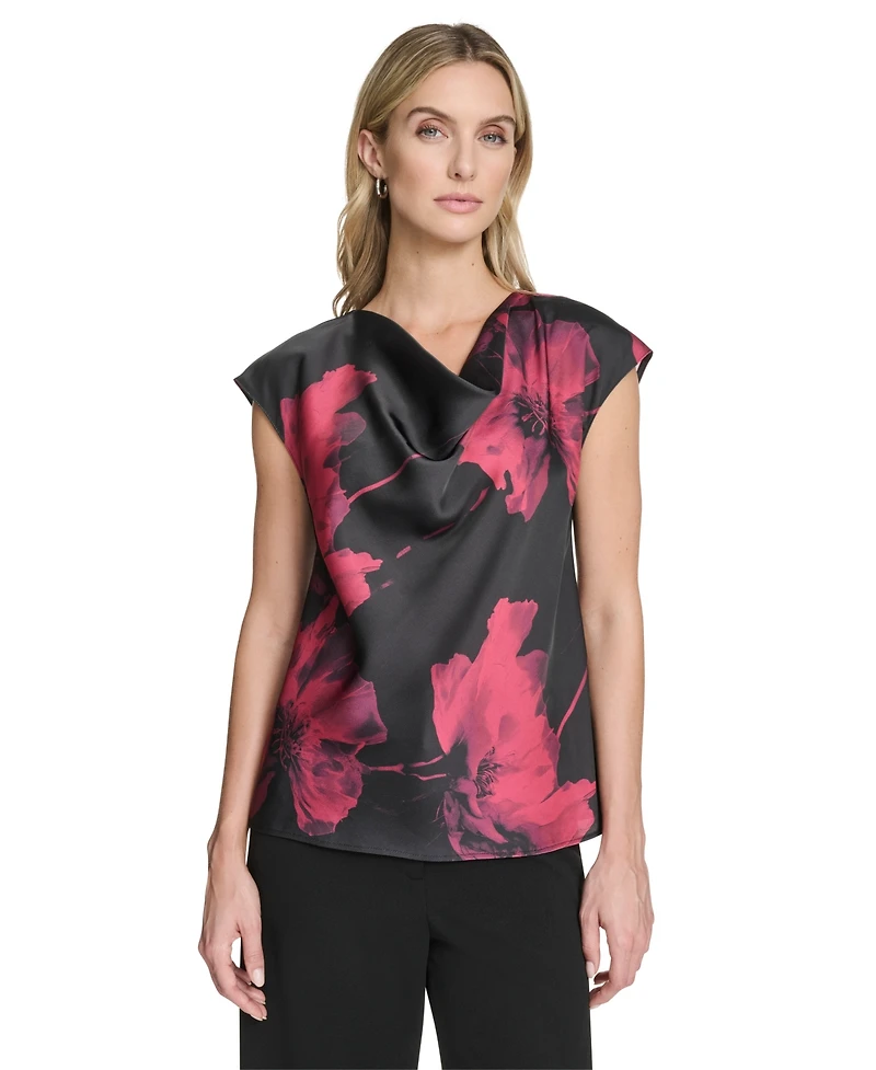 Calvin Klein Women's Cowl Neck Blouse