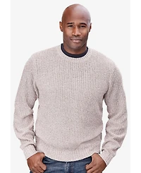 KingSize Big & Tall Shaker Knit Crewneck Sweater