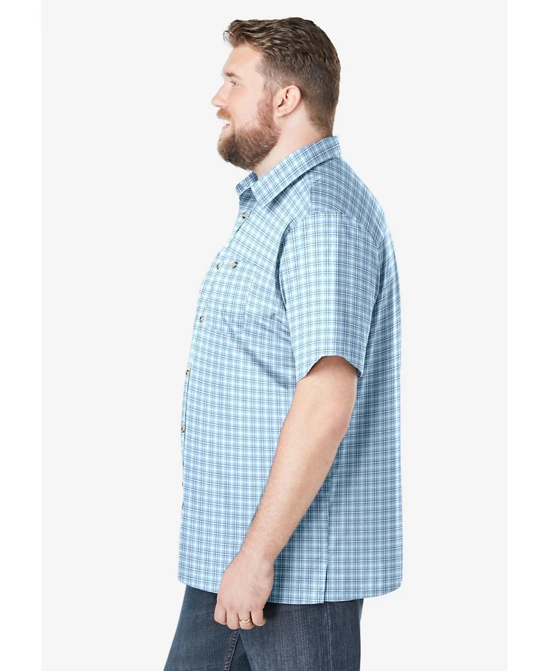KingSize Big & Tall Check Short-Sleeve Sport Shirt