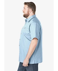 KingSize Big & Tall Check Short-Sleeve Sport Shirt