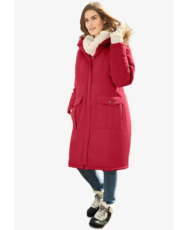 Woman Within Women's The Arctic Parka Knee Length