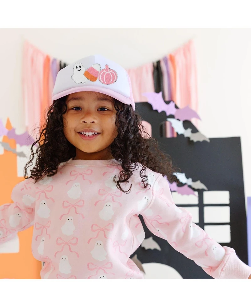 Sweet Wink Girls Halloween Treats Patch Trucker Hat