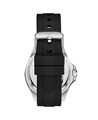 Stuhrling Depthmaster 4072 Men's Quartz Diver Watch – 42mm, Ice Blue Dial, Silicone Strap, Rotating Bezel, Date, 100M Water Resistant