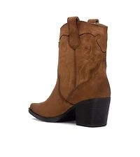 Women's Suede Italian Western Booties By Xti