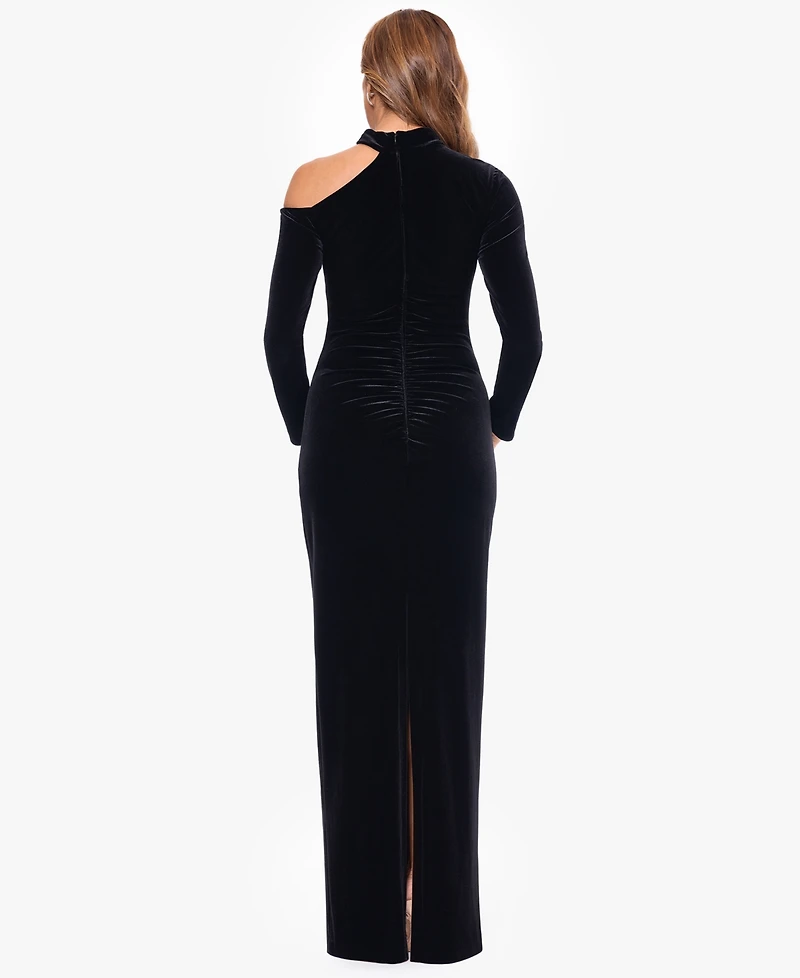 Xscape Women's Cold Shoulder Long Sleeve Dress